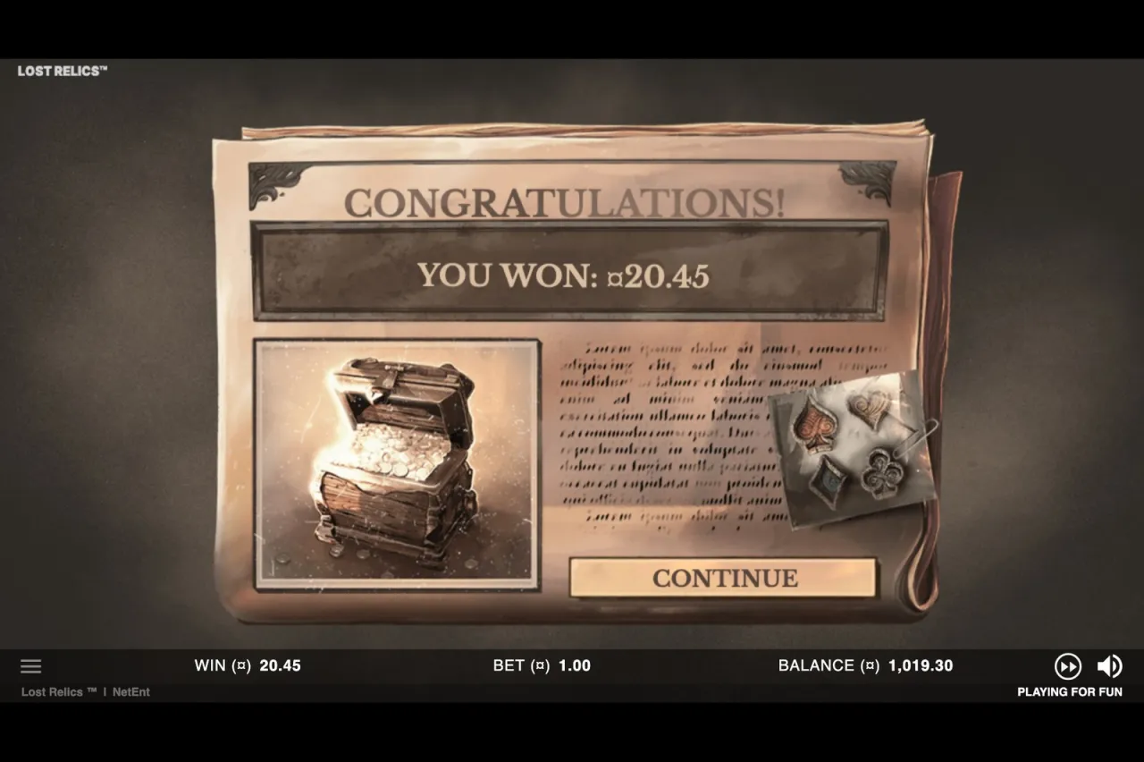 Lost Relics slot