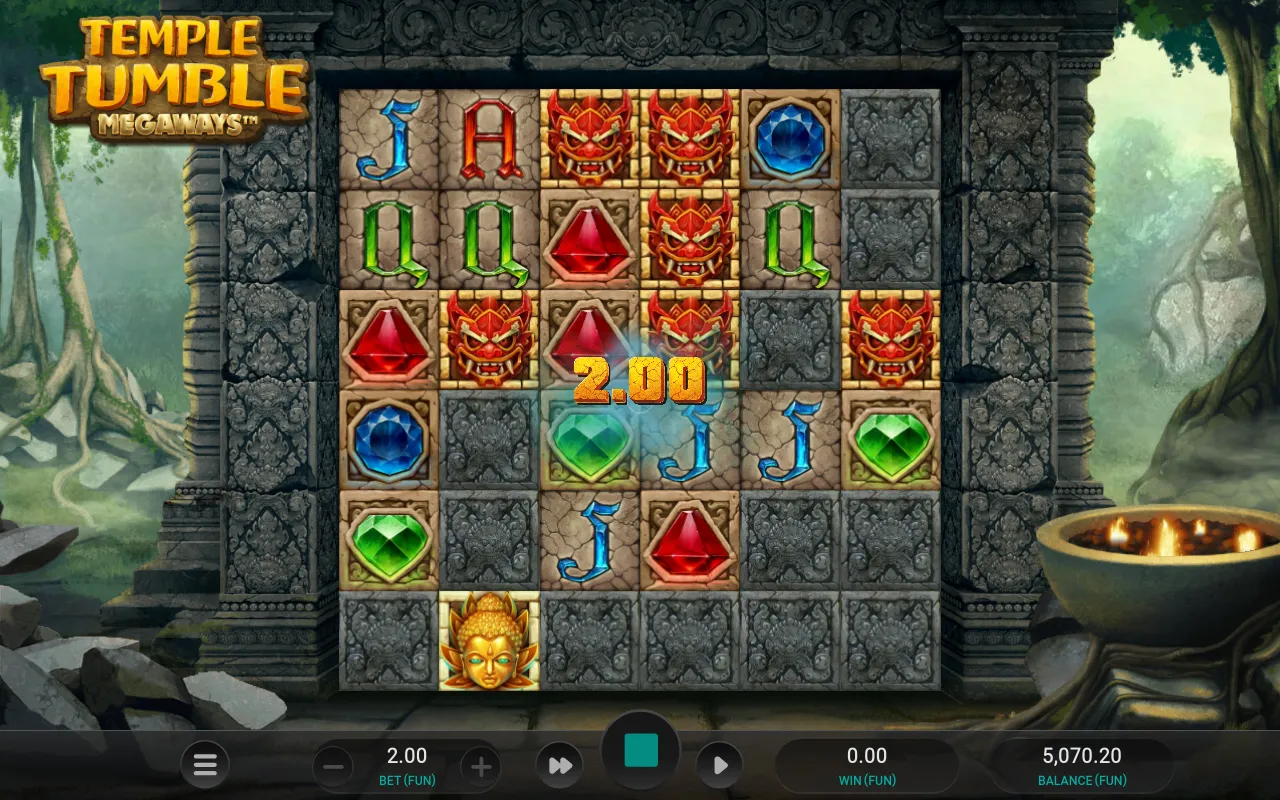On-grid tumble multiplier reading 2.00 during a cascade